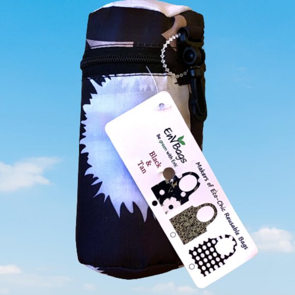 Eco - Chic Reusable Shoulder Tote Grocery Bag + Pouch by EnV Bags Black NEW - Picture 7 of 7